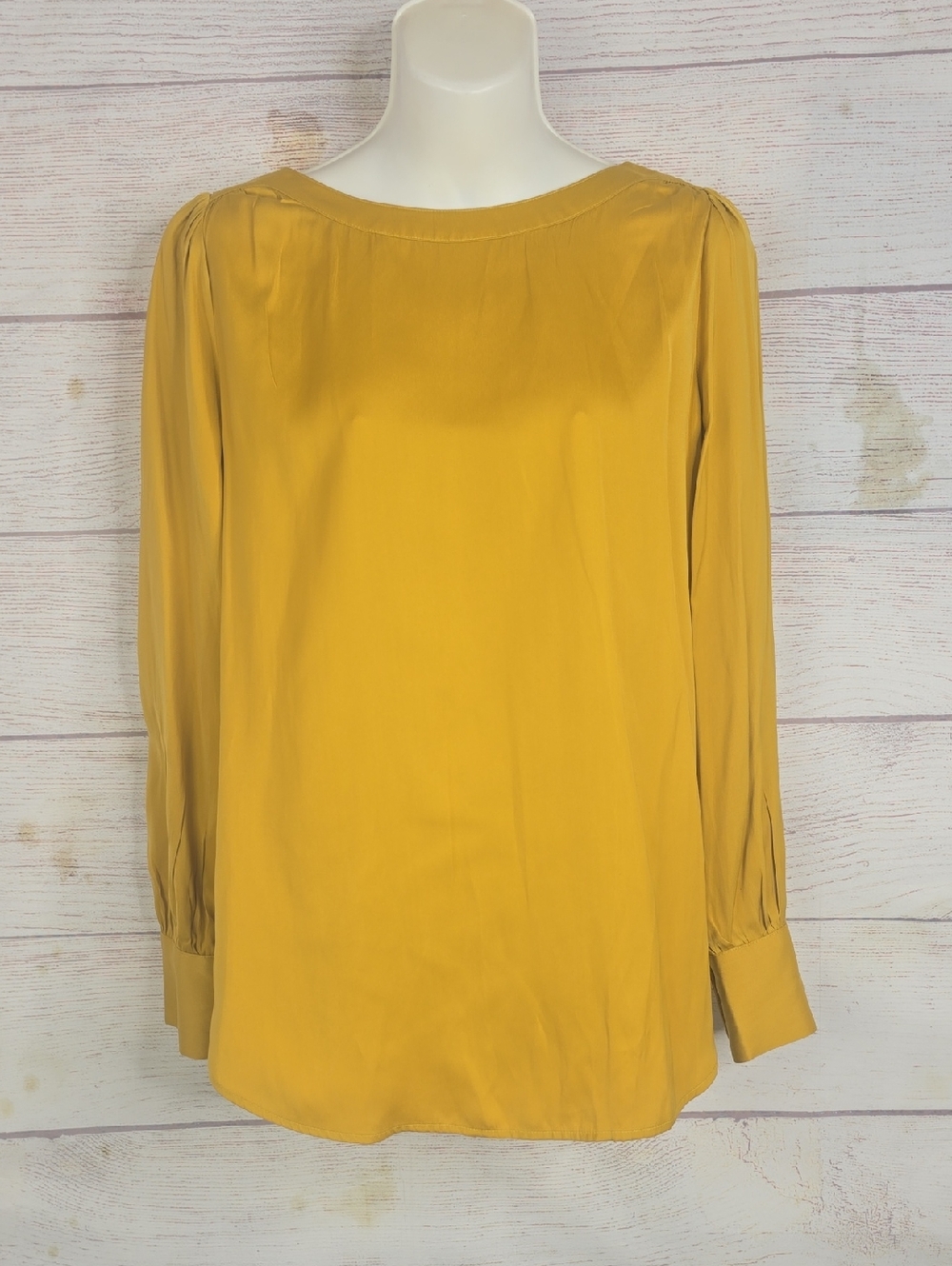 LOFT Mustard Yellow Long-Sleeve Blouse